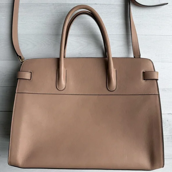 Cuyana Made In Italy Work Satchel in Quartz with Gold Hardware - Picture 2 of 11